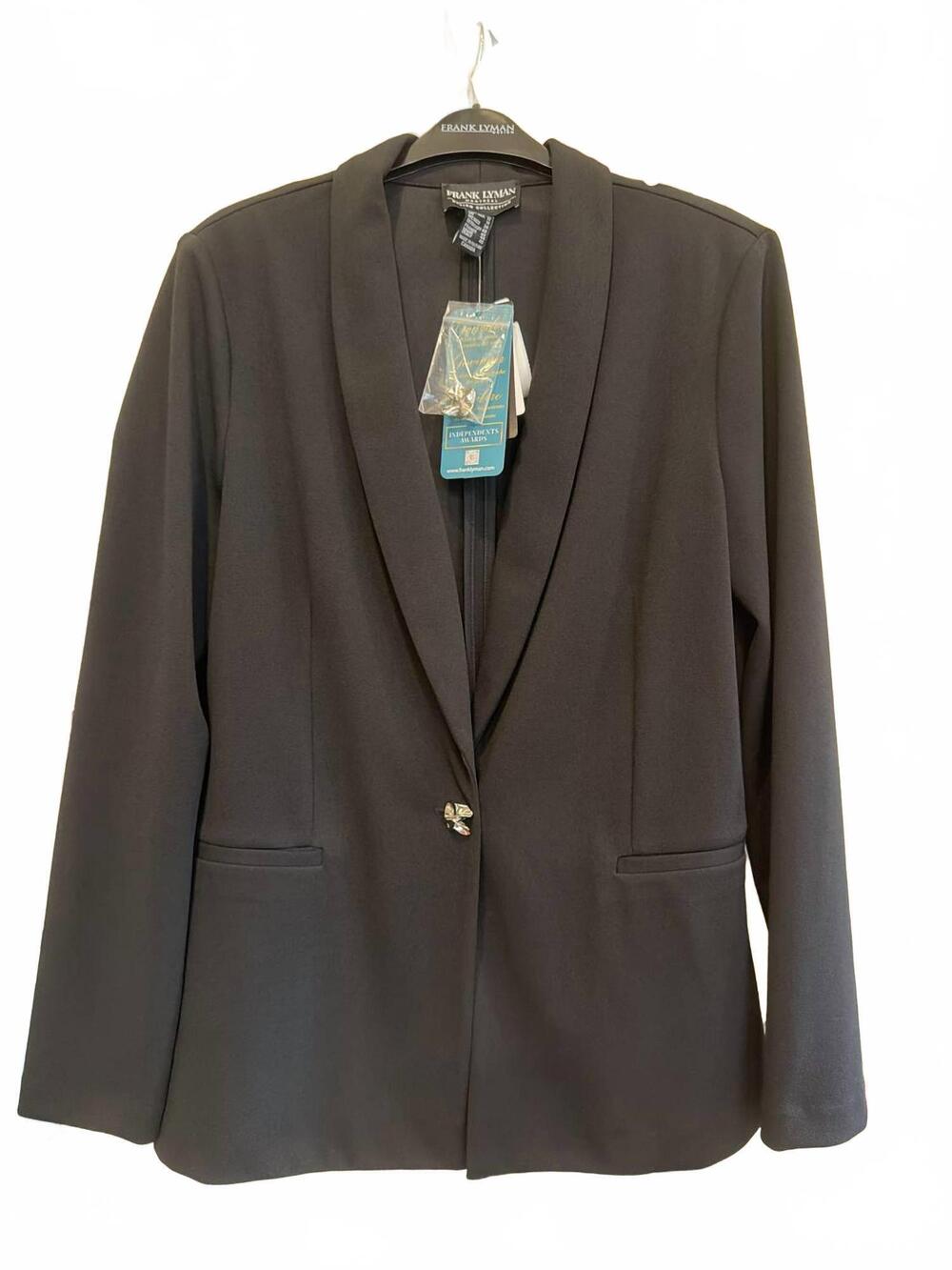 NEW FRANK LYMAN women's single breasted formal jacket in black